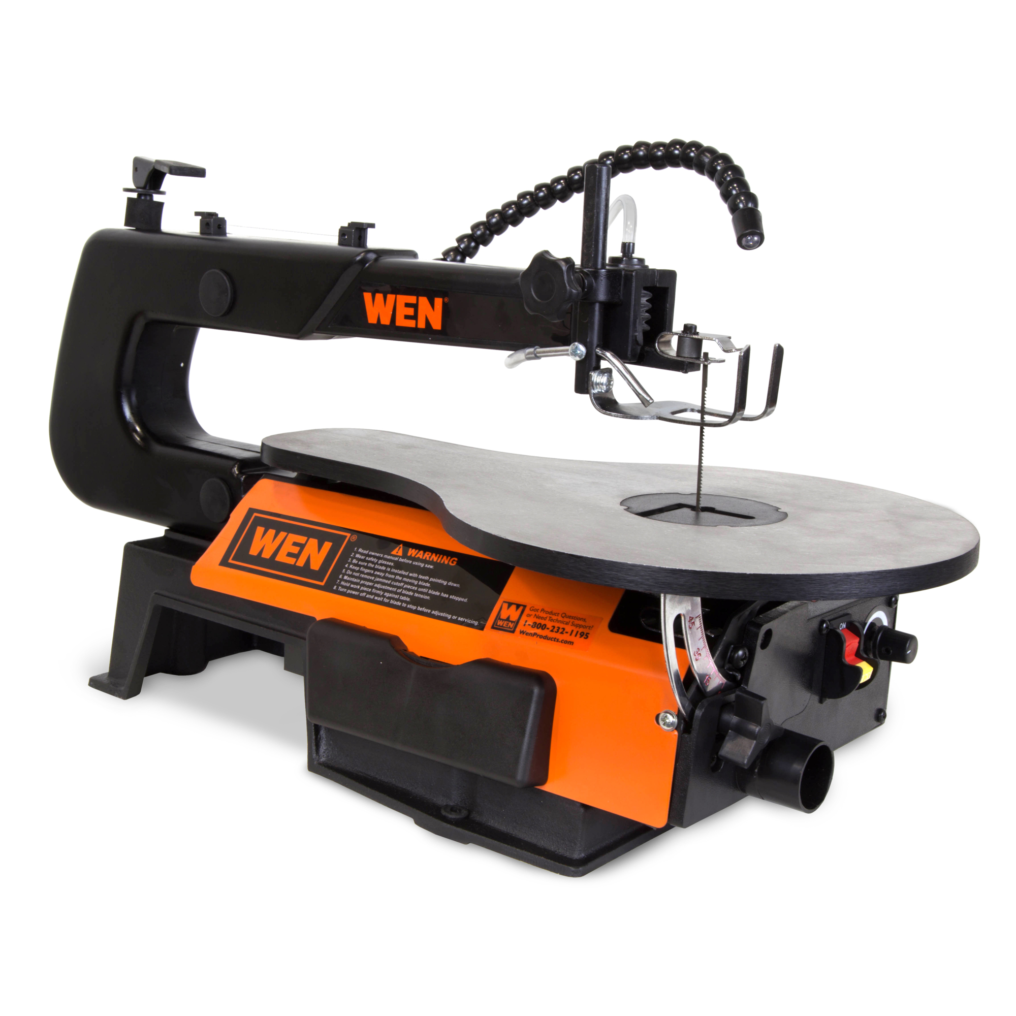 WEN Two-Direction Variable Speed Scroll Saw - 16in. Throat Depth, 2in. Cutting Capacity, Cast Iron Base, Model# 3921